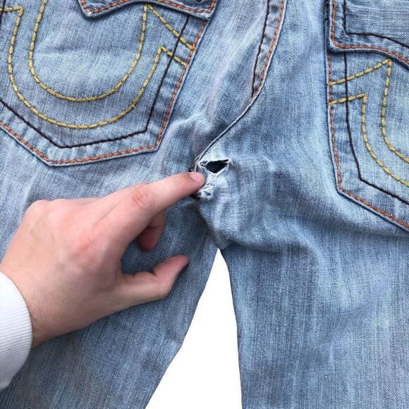 True Religion Jeans Size 34 JOEY BIG T Blue - Picture 14 of 16